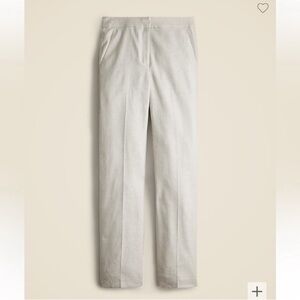J.crew Kate straight-leg pants stretch linen 0 workwear capsule wardrobe cream